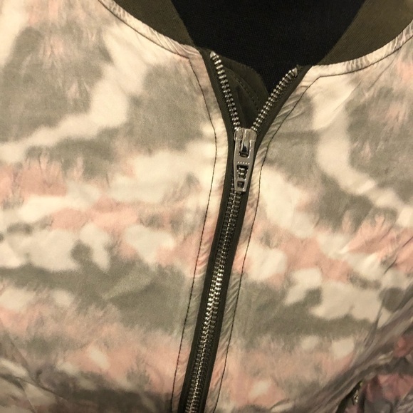 BlankNYC Green Pink Tie Dye Bomber Jacket Medium B - Picture 3 of 7